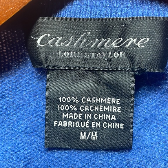 Blue chashmere sweater Lord&Taylor, size M - Picture 2 of 2